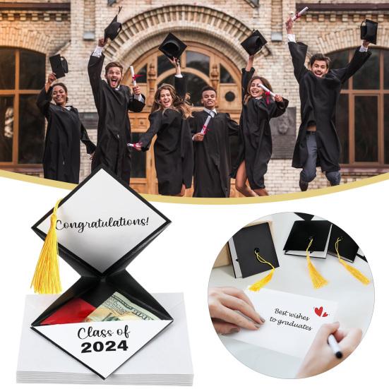 2Pcs/Set Graduation Cap Wallet with Tassel Cash Holder Envelope Senior Money Gift Grad Card Holder Party
2Pcs/Set Graduation Cap Wallet with Tassel Cash Holder Envelope Senior Money Gift Grad Card Holder Party