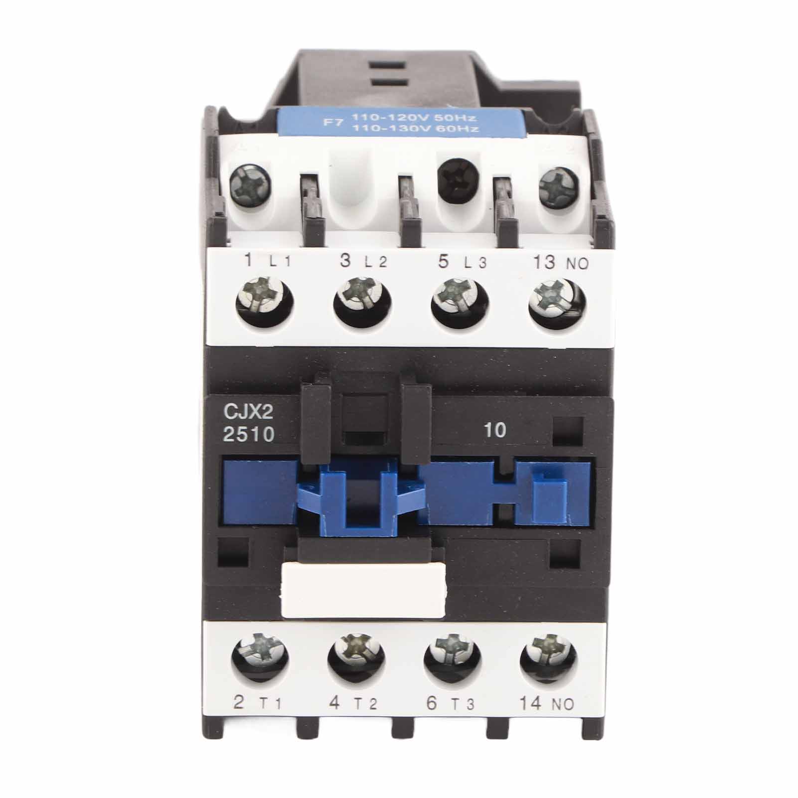 AC110V Contactor 3 Poles Normally Open Contactor Silver Contact DIN Rail Mounting CJX2 2510
AC110V Contactor 3 Poles Normally Open Contactor Silver Contact DIN Rail Mounting CJX2 2510