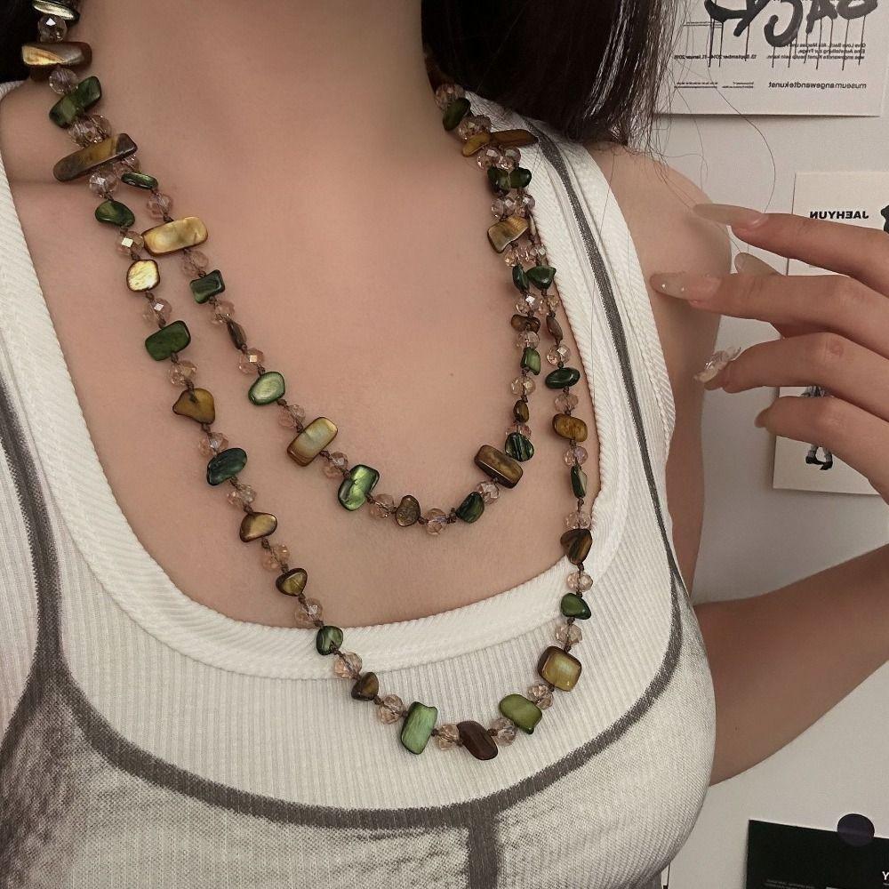 Retro Shell Multilayer Necklace Irregular Double Layer Necklace Bohemia Pendant Necklace Vacation 120cm
Retro Shell Multilayer Necklace Irregular Double Layer Necklace Bohemia Pendant Necklace Vacation 120cm