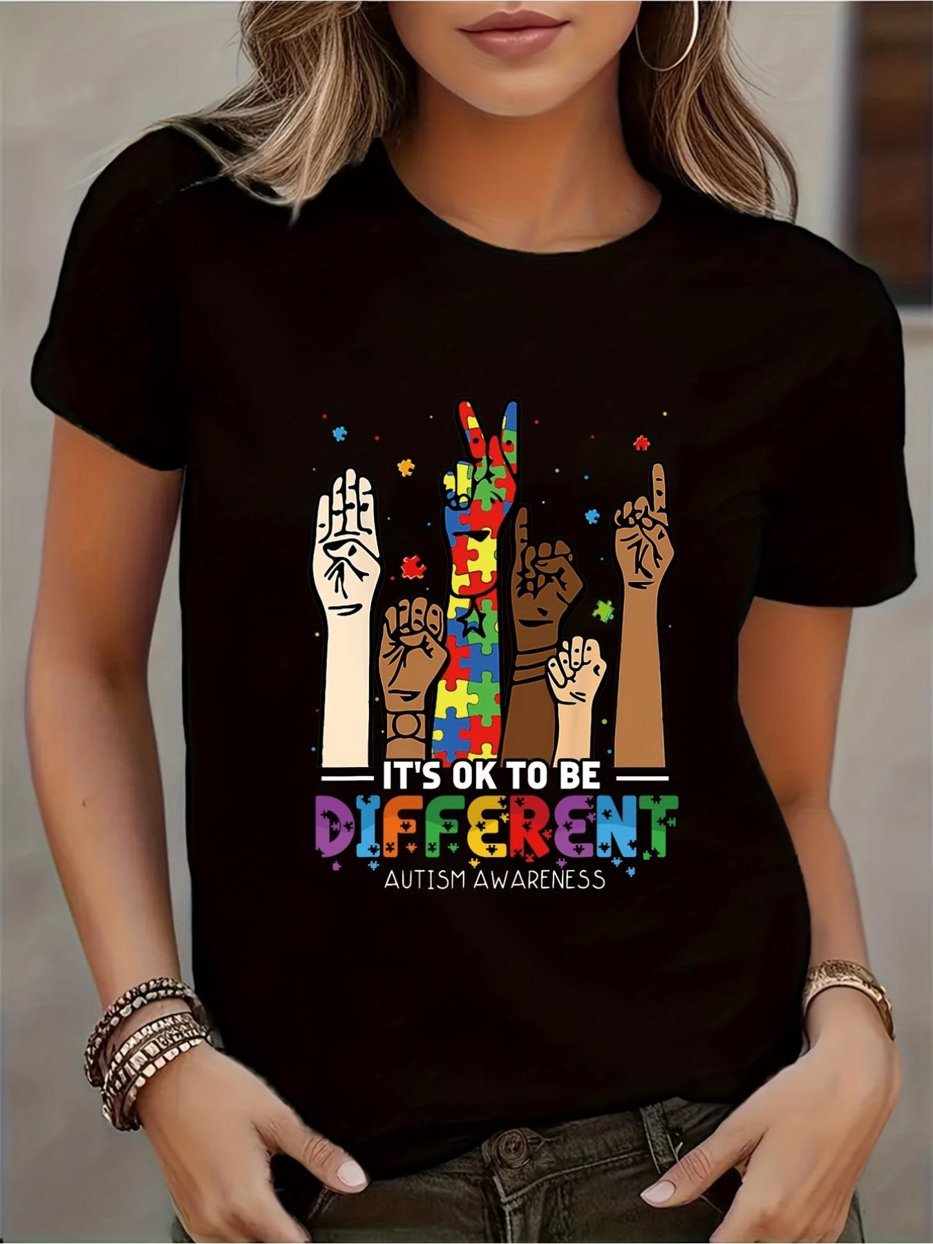Wo Autism Awareness T-Shirt - It s Ok To Be Different Puzzle Piece and Colorful Hands Design, Black Casual Short Sleeve Round Neck Tee, S чёрный
Wo Autism Awareness T-Shirt - It s Ok To Be Different Puzzle Piece and Colorful Hands Design, Black Casual Short Sleeve Round Neck Tee, S чёрный