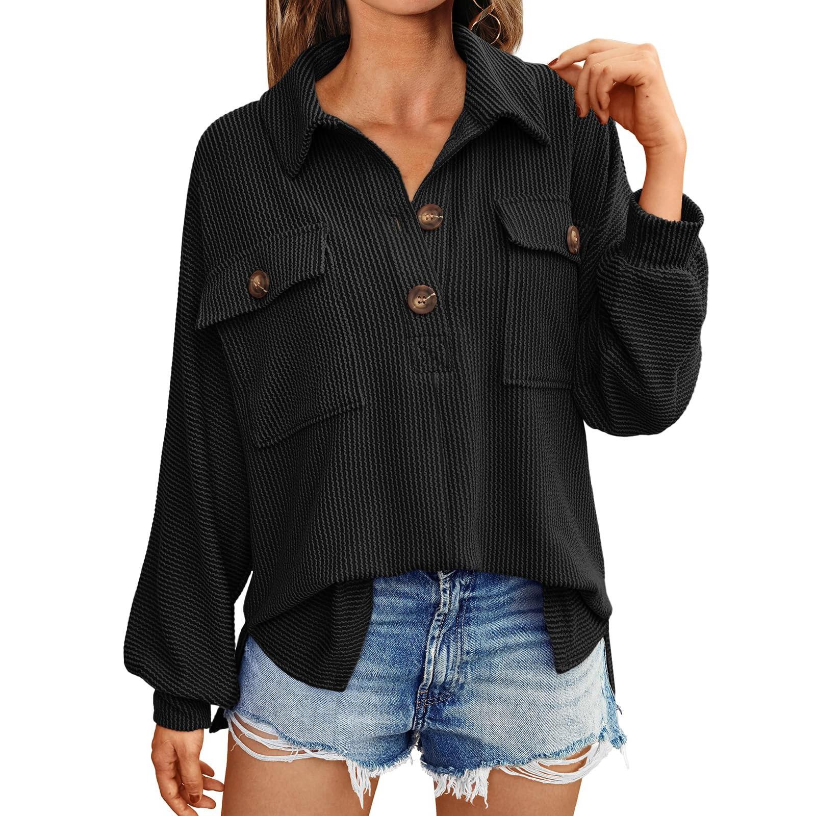 Women s V Neck Long Sleeve Sweatshirt Fall Winter Lightweight Pullover With Pocket S чорний
Women s V Neck Long Sleeve Sweatshirt Fall Winter Lightweight Pullover With Pocket S чорний