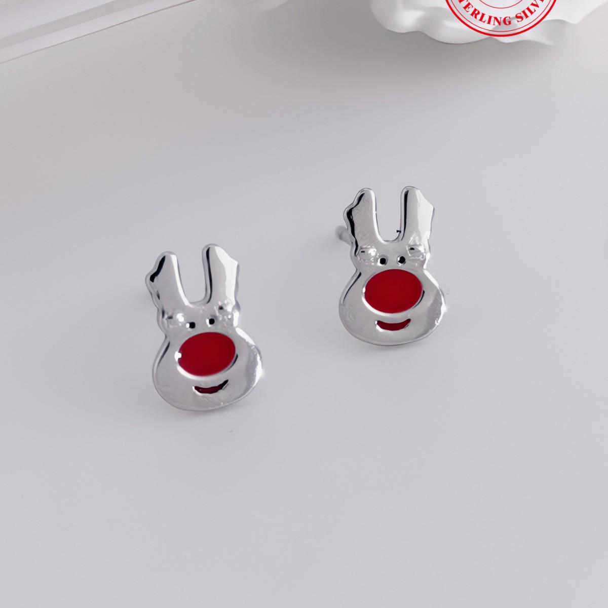 Sterling Silver Red Elk Christmas Stud Earrings, Hypoallergenic Jewelry for Women, Suitable for Sleeping. 99 Silver
Sterling Silver Red Elk Christmas Stud Earrings, Hypoallergenic Jewelry for Women, Suitable for Sleeping. 99 Silver