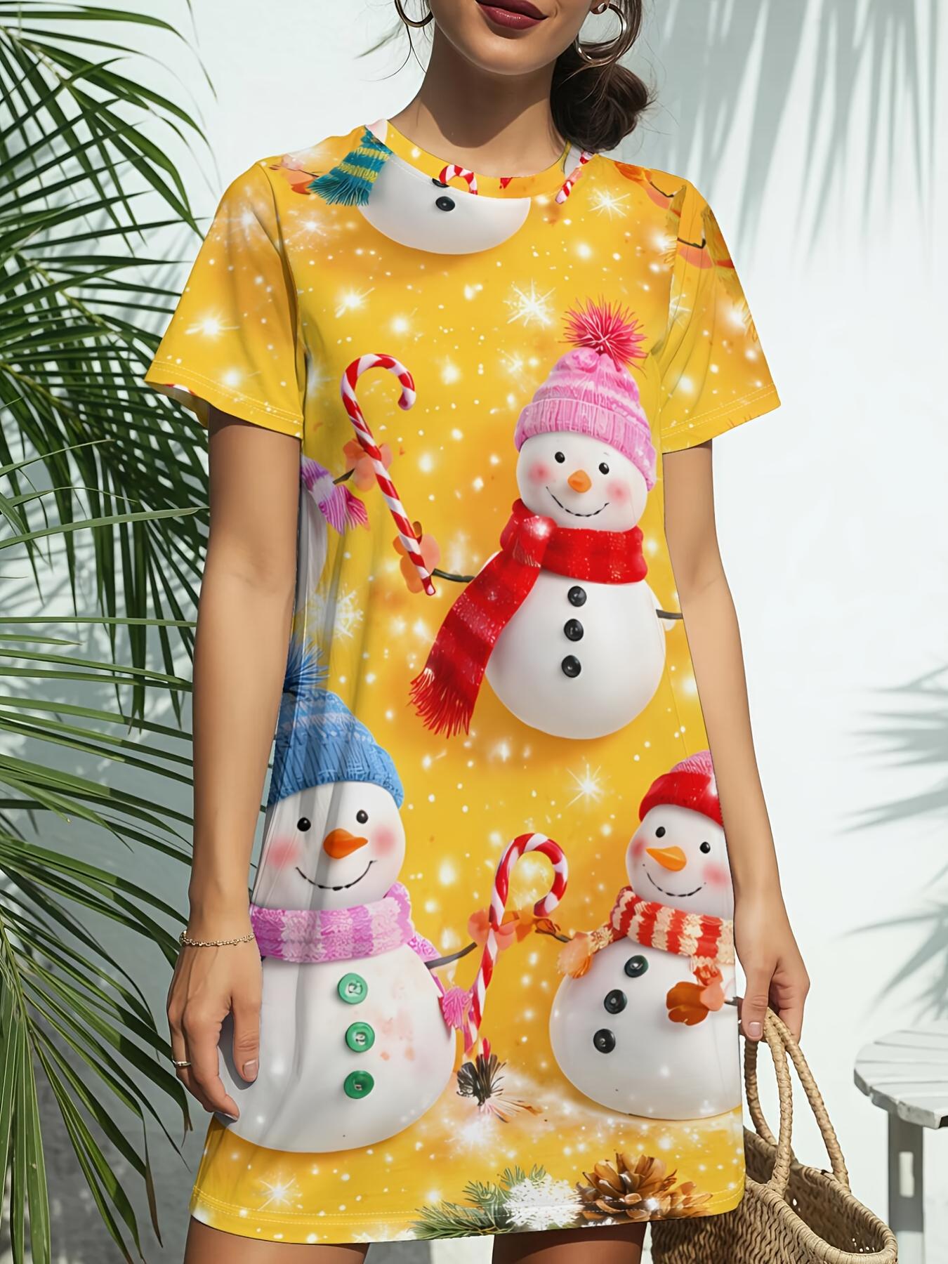 Women s Short Sleeve T-Shirt Dress with Round Neck - Xmas ; Suitable for Daily Wear. Dating. Birthday Gift American Style Digital Print Short Dress XS дубильная кора
Women s Short Sleeve T-Shirt Dress with Round Neck - Xmas ; Suitable for Daily Wear. Dating. Birthday Gift American Style Digital Print Short Dress XS дубильная кора
