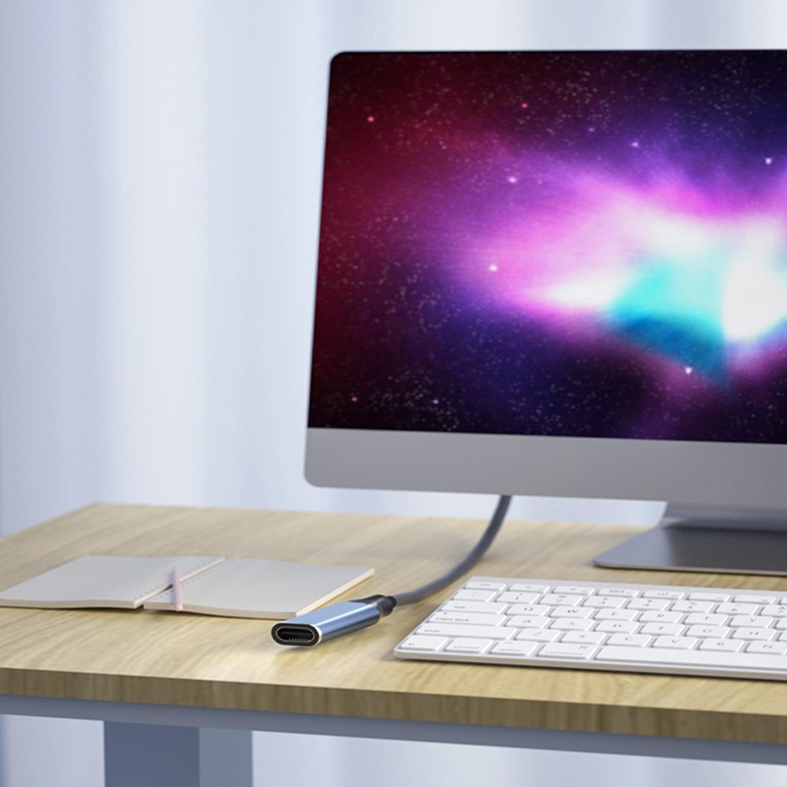 Удлинительный кабель USB C 3.2 Gen2, быстрая зарядка 100 Вт 5 А, передача данных 20 Гбит/с, видеовыход 4K при 60 Гц, кабель для мониторов 50CM
Удлинительный кабель USB C 3.2 Gen2, быстрая зарядка 100 Вт 5 А, передача данных 20 Гбит/с, видеовыход 4K при 60 Гц, кабель для мониторов 50CM