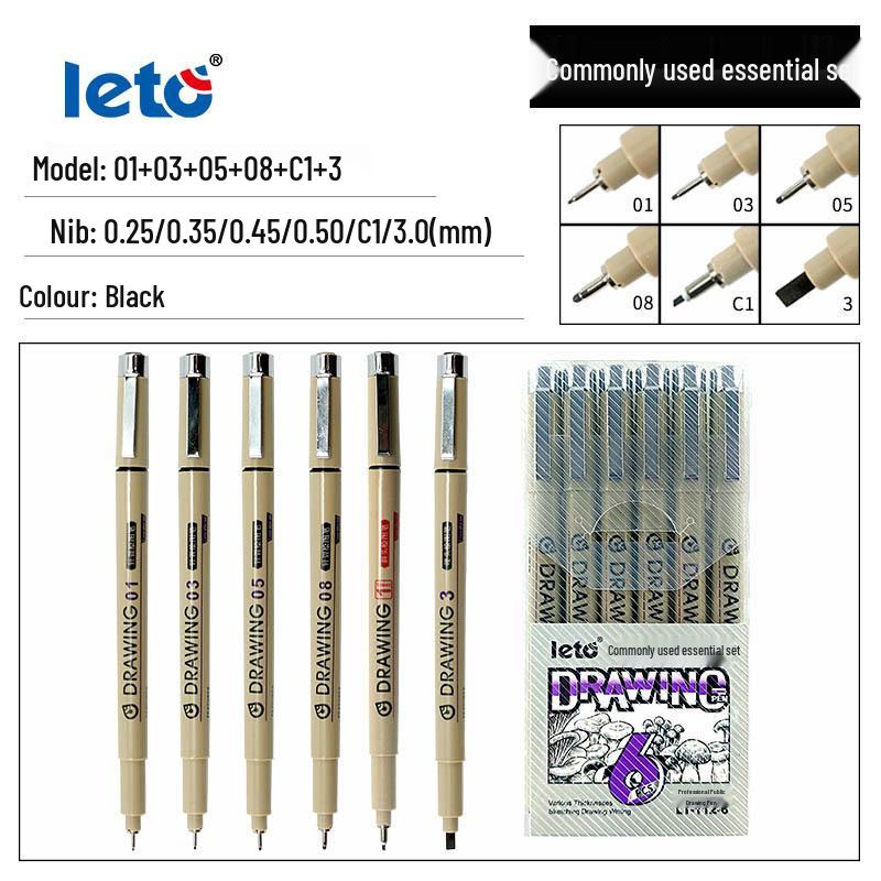 Letu Art & Design Outline Pen - Needle Tube for Sketching, Bordering, and Anime Design
Letu Art & Design Outline Pen - Needle Tube for Sketching, Bordering, and Anime Design