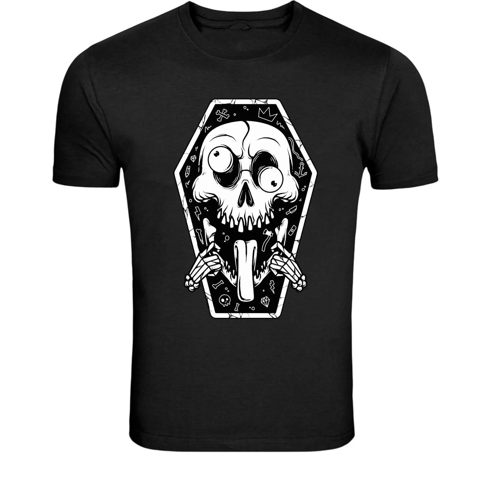 Crazy Skull Coffin T-Shirt - Funny Cartoon Skull Graphic Tee S
Crazy Skull Coffin T-Shirt - Funny Cartoon Skull Graphic Tee S