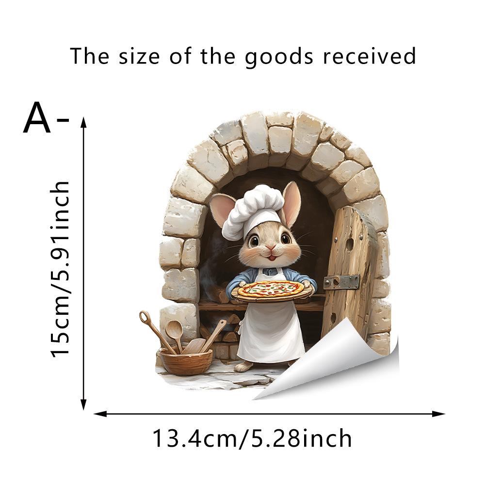 Self-adhesive Cartoon Chef Animal Wall Stickers Rabbit Mouse Pizza for Kitchen Dining Room Home Decor
Self-adhesive Cartoon Chef Animal Wall Stickers Rabbit Mouse Pizza for Kitchen Dining Room Home Decor