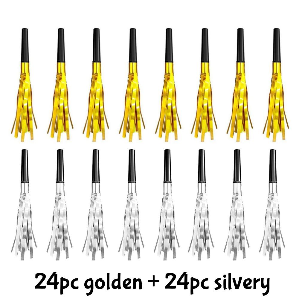 48pcs Party Noise Maker Silver Gold Whistle Toys Kids Blowouts Plastic Playful Horn Perfect for Celebration Birthday Supplies
48pcs Party Noise Maker Silver Gold Whistle Toys Kids Blowouts Plastic Playful Horn Perfect for Celebration Birthday Supplies