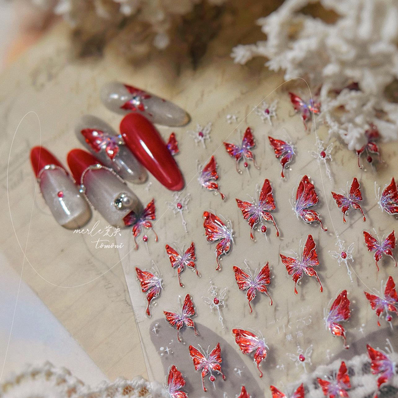 Tomoni Jelly Nail Stickers: Exclusive Collaboration with Red Butterfly, Hot-Selling Stationery Mobile Phone Nail Stickers.
Tomoni Jelly Nail Stickers: Exclusive Collaboration with Red Butterfly, Hot-Selling Stationery Mobile Phone Nail Stickers.