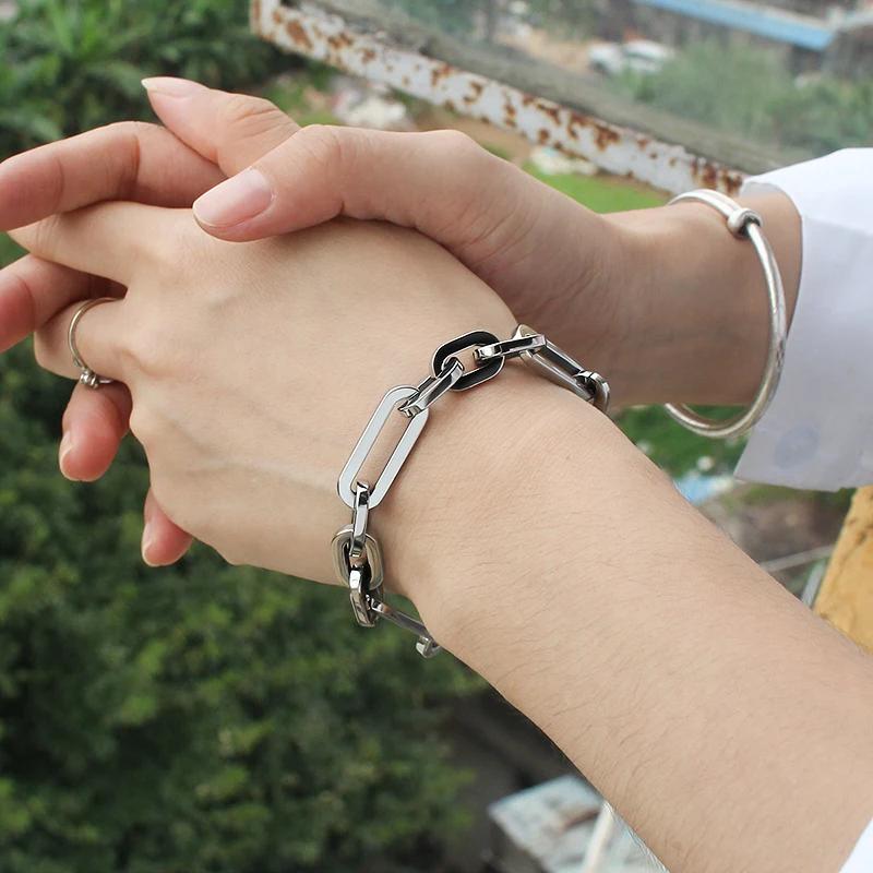316L Stainless Steel Hip Hop Thick Chain Bracelet Vacuum Plating Geometric Links Statement Bracelets Hand Chains for Women Men
316L Stainless Steel Hip Hop Thick Chain Bracelet Vacuum Plating Geometric Links Statement Bracelets Hand Chains for Women Men
