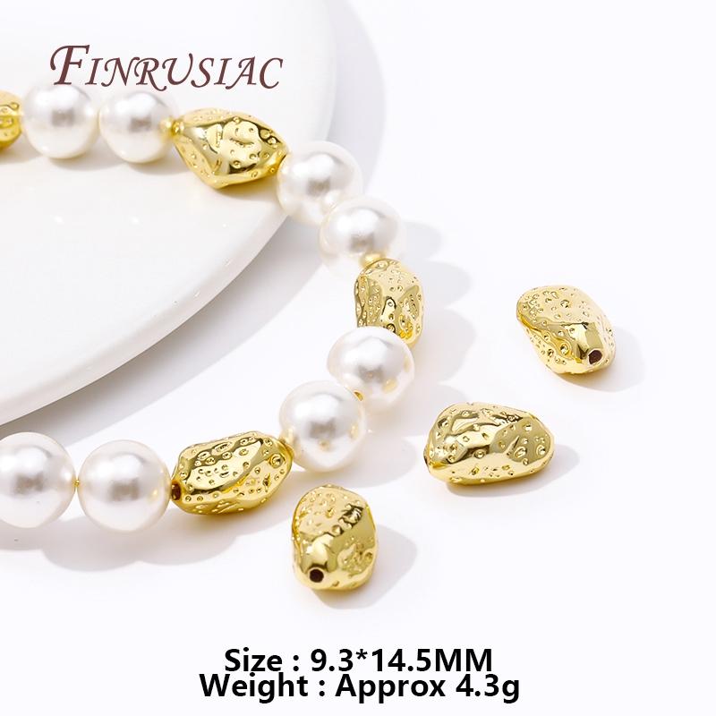 18K Gold Plated Irregular Stone Shape Spacer Beads Bracelet Beads High Quality Jewelry Making DIY Necklace Earrings Accessories 2 Pieces
18K Gold Plated Irregular Stone Shape Spacer Beads Bracelet Beads High Quality Jewelry Making DIY Necklace Earrings Accessories 2 Pieces