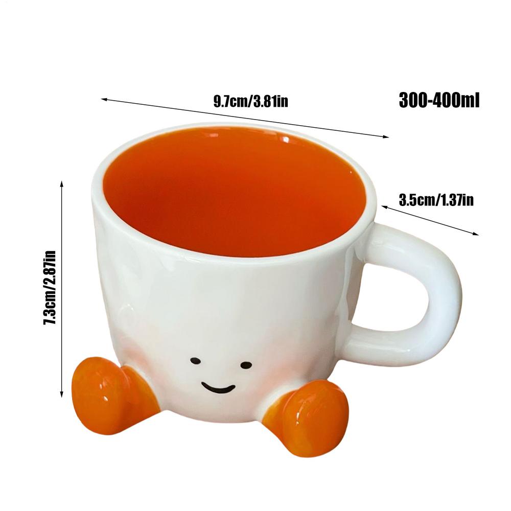 Coffee Mug Ceramic Tea Cup with Feet Cute Decorative Coffee Beverage Mug for Photographers Men Women Kids Birthday Christmas other помаранчевий
Coffee Mug Ceramic Tea Cup with Feet Cute Decorative Coffee Beverage Mug for Photographers Men Women Kids Birthday Christmas other помаранчевий
