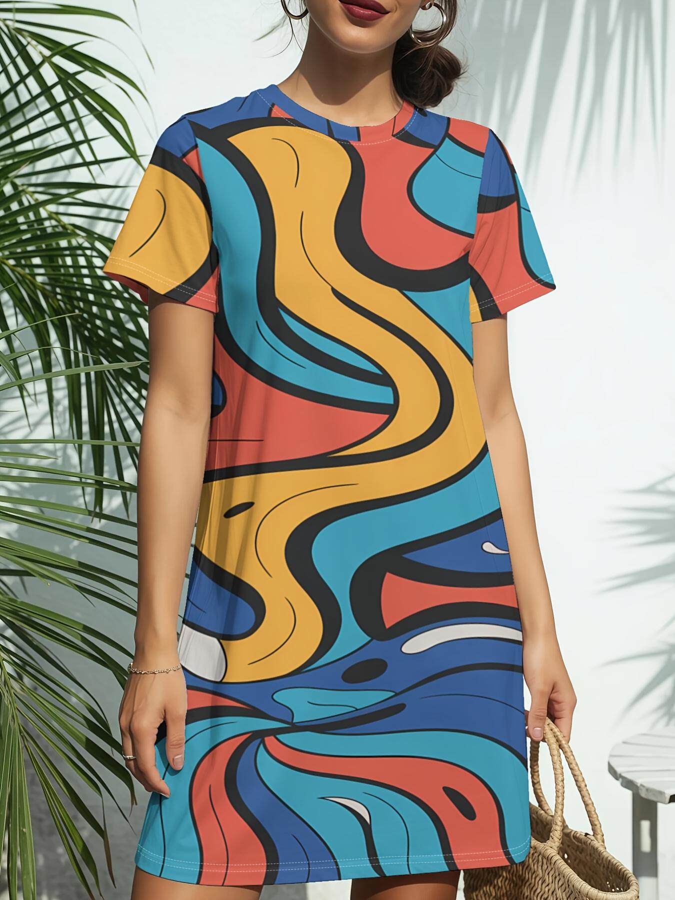 The Psychedelic Doodle Women S New Round-Neck Short-Sleeve Dress T-Shirt Features American Fashion Trends with Digital Prints. Perfect for Casual Wear S дубильная кора
The Psychedelic Doodle Women S New Round-Neck Short-Sleeve Dress T-Shirt Features American Fashion Trends with Digital Prints. Perfect for Casual Wear S дубильная кора