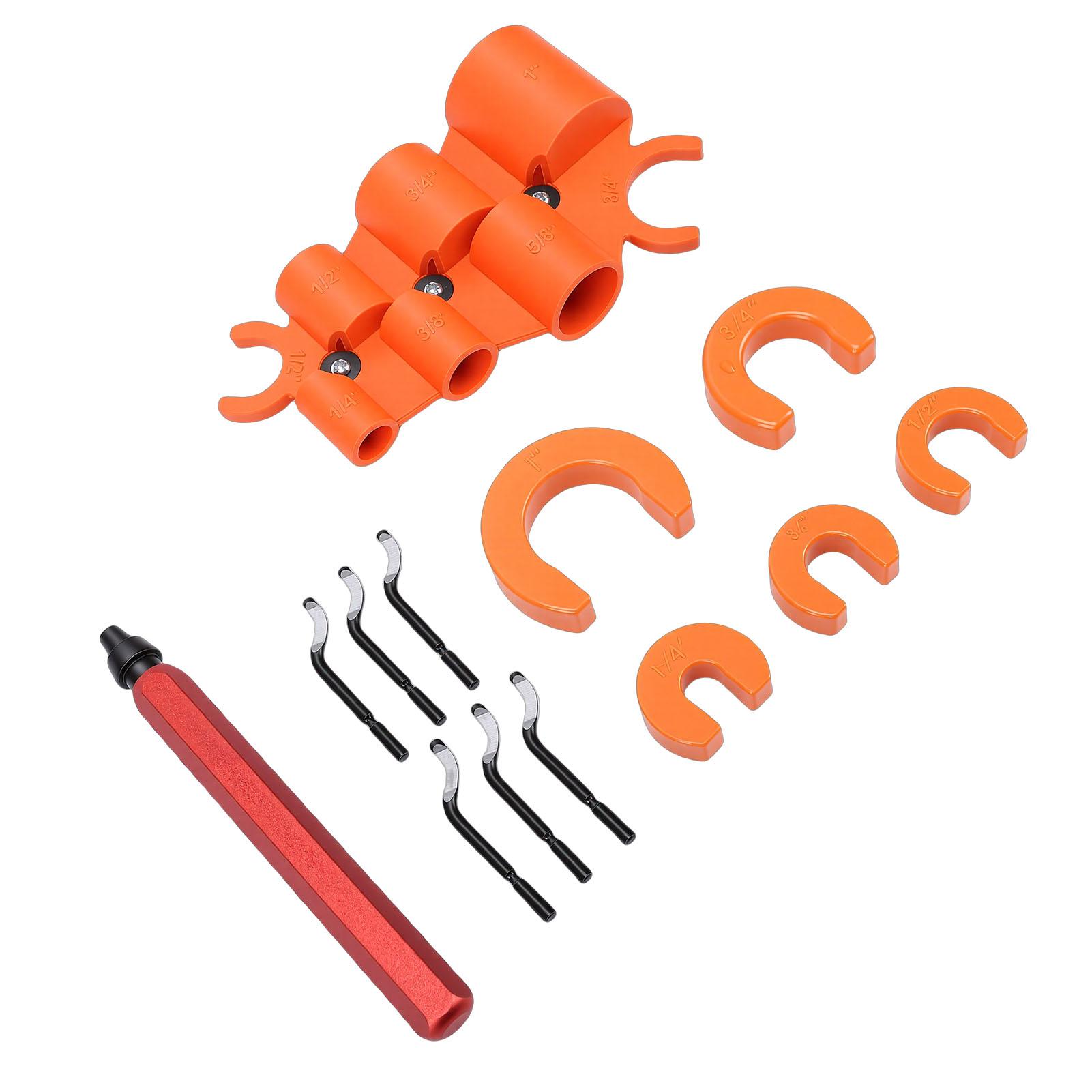 1 4 1 Inch Depth Gauge and Pipe Deburring Tool with 5 Fitting Removal Tools for PEX Copper PVC CPVC Pipes
1 4 1 Inch Depth Gauge and Pipe Deburring Tool with 5 Fitting Removal Tools for PEX Copper PVC CPVC Pipes