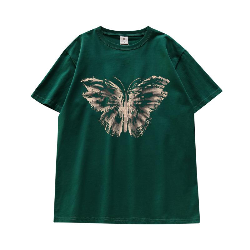 American retro t-shirt women s pure cotton short-sleeved summer new chic loose half-sleeved t-shirt chic top trendy 3XL темно-зелений колір
American retro t-shirt women s pure cotton short-sleeved summer new chic loose half-sleeved t-shirt chic top trendy 3XL темно-зелений колір