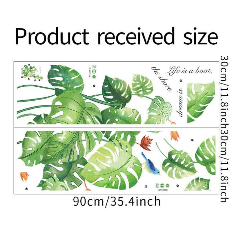 2pcs Wall Stickers Tropical Green Plants Leaves Self-adhesive Wall Decal For Home Wall Decoration 39 x 90CM x 2
2pcs Wall Stickers Tropical Green Plants Leaves Self-adhesive Wall Decal For Home Wall Decoration 39 x 90CM x 2