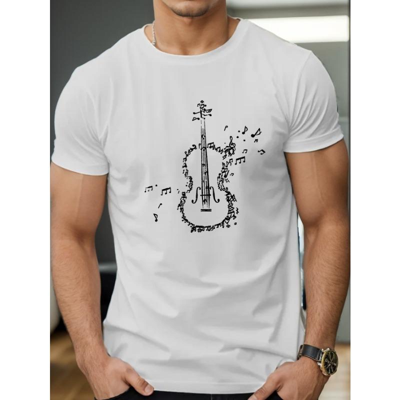 European sizes Men s Cello Music Notes Print T-Shirt - Casual Crew Neck Summer Knit Top with Slight Stretch - Geometric Pattern Regular Fit Tee 4XL білий
European sizes Men s Cello Music Notes Print T-Shirt - Casual Crew Neck Summer Knit Top with Slight Stretch - Geometric Pattern Regular Fit Tee 4XL білий