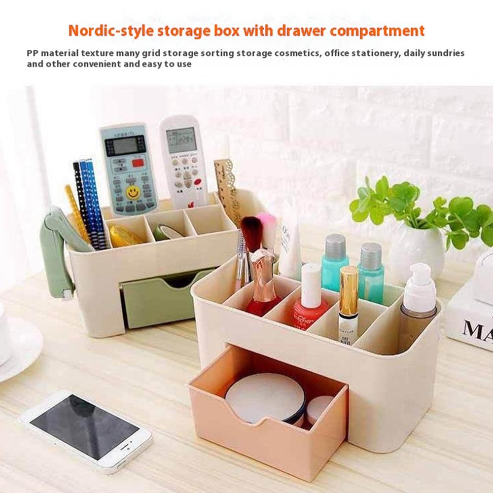 Drawer Design Plastic Desktop Jewelry Makeup Brush Lipstick Storage Container Cosmetic Organizer Box Blue
Drawer Design Plastic Desktop Jewelry Makeup Brush Lipstick Storage Container Cosmetic Organizer Box Blue