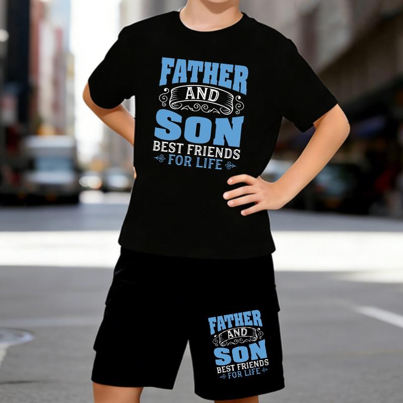Boys 2 Piece Parent-child themed printed outfit, Short Sleeve T-Shirt and Shorts Set for Kids Age 5-14,White, Black Sporty Casual Summer Clothes 5-6 Years чёрный
Boys 2 Piece Parent-child themed printed outfit, Short Sleeve T-Shirt and Shorts Set for Kids Age 5-14,White, Black Sporty Casual Summer Clothes 5-6 Years чёрный