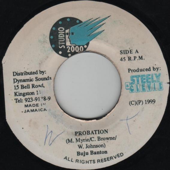 7inch Record BUJU BANTON / STEELY & CLEVIE - Probation / Street Sweeper Version NONE Studio 2000 1999 Jamaica Reggae, Ska & Dub Used
7inch Record BUJU BANTON / STEELY & CLEVIE - Probation / Street Sweeper Version NONE Studio 2000 1999 Jamaica Reggae, Ska & Dub Used