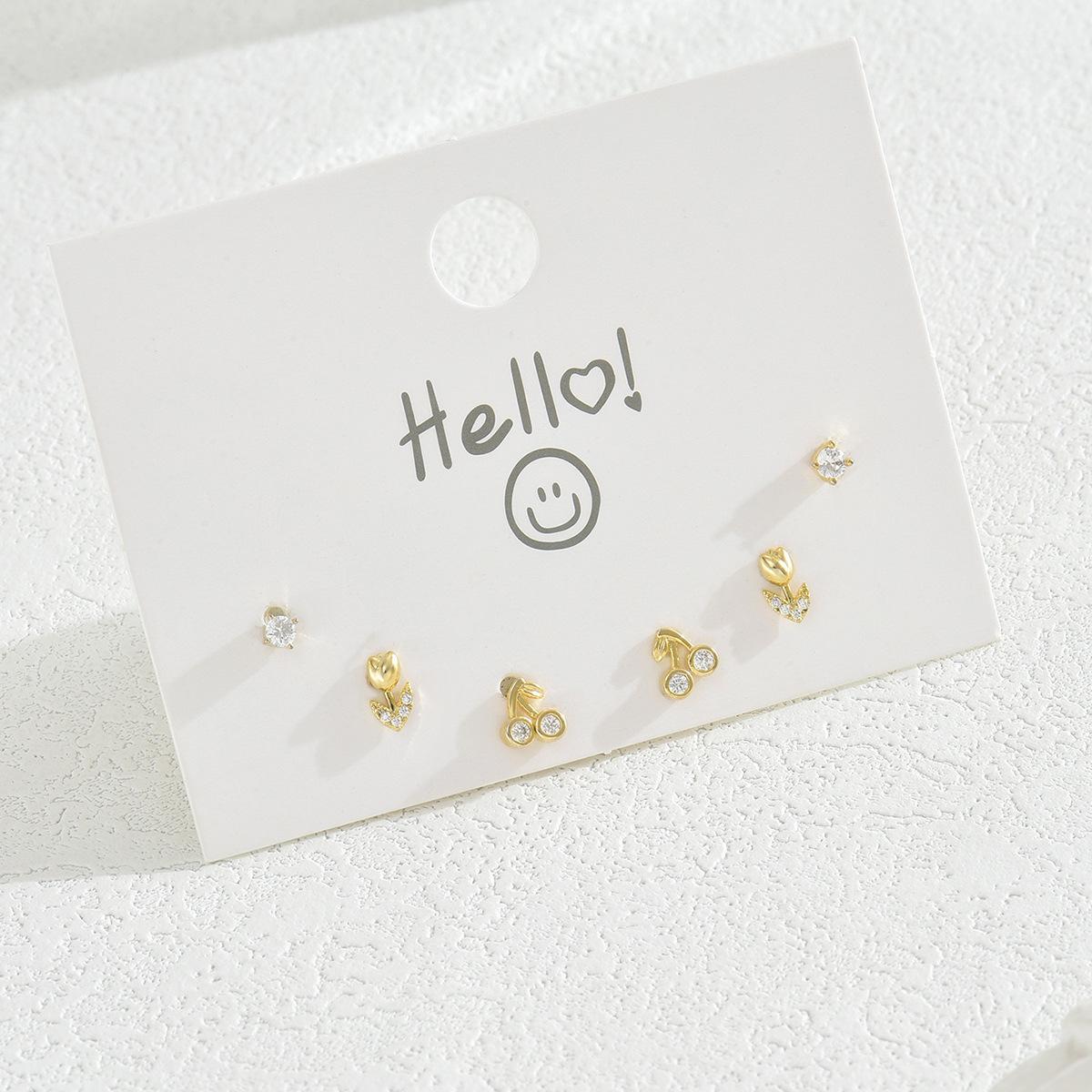 Sweet and Fresh Ladies Stud Earrings Set Versatile Cherry Tulip Flower Design Earrings Premium Earrings
Sweet and Fresh Ladies Stud Earrings Set Versatile Cherry Tulip Flower Design Earrings Premium Earrings