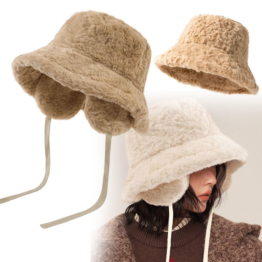 Removable Ear Guards Bucket Hat Soft Plush Plush Hat Winter Ear Protection Cap for Women хакі
Removable Ear Guards Bucket Hat Soft Plush Plush Hat Winter Ear Protection Cap for Women хакі