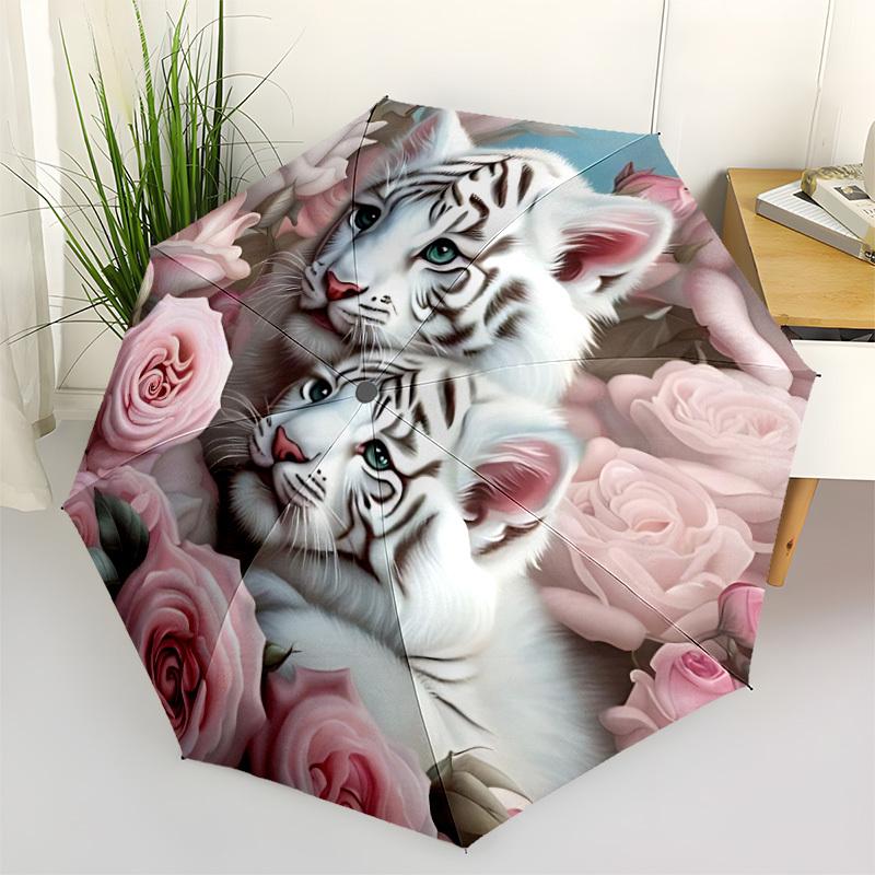 1pc White Tiger Cubs Automatic Open/Close Umbrella - Portable Collapsible Umbrella with 8-Rib Stability, Fashion Lovers yy251017121
1pc White Tiger Cubs Automatic Open/Close Umbrella - Portable Collapsible Umbrella with 8-Rib Stability, Fashion Lovers yy251017121