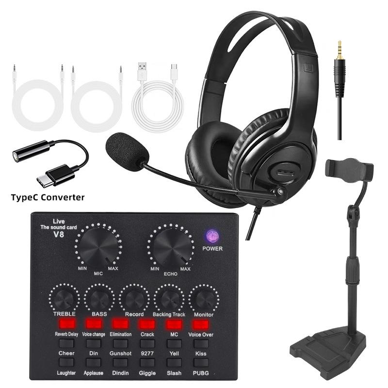 Complete Live Broadcast & Recording Set with Desktop/Mobile Holder and Sound Card Microphone for Singing & Computer/Phone Use
Complete Live Broadcast & Recording Set with Desktop/Mobile Holder and Sound Card Microphone for Singing & Computer/Phone Use