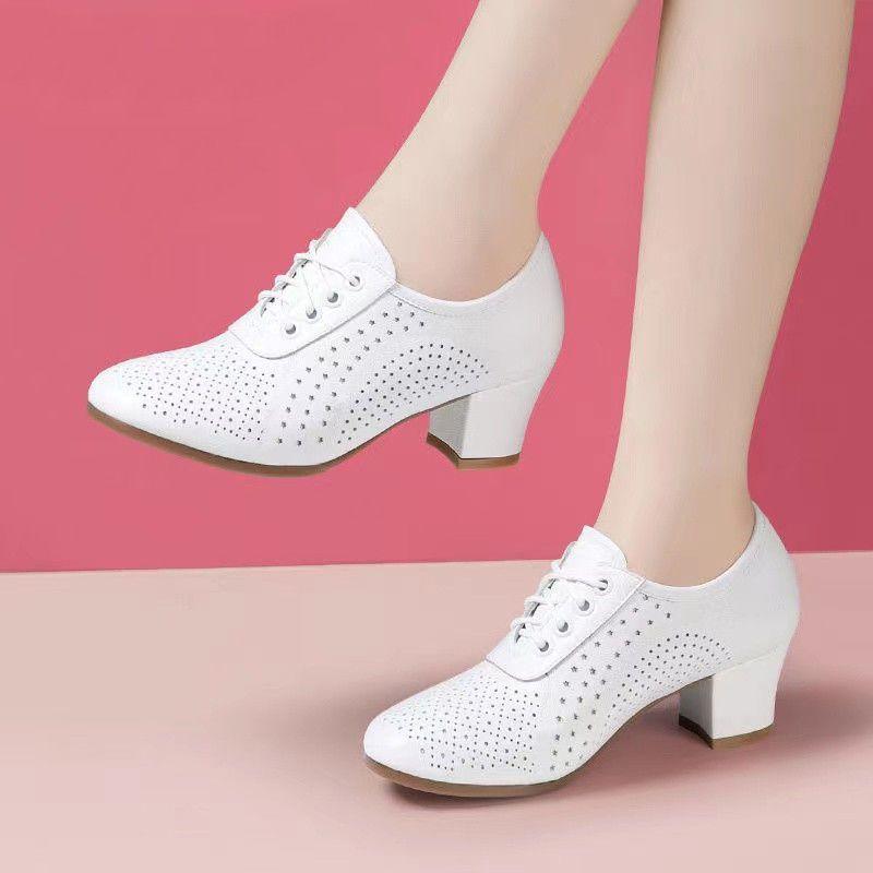 Spring Summer Shoes Women s Pumps Solid Color Pointed Toe Hollow Out Breathable Lace Up Chunky Heel Shoes 34EU/CN35
Spring Summer Shoes Women s Pumps Solid Color Pointed Toe Hollow Out Breathable Lace Up Chunky Heel Shoes 34EU/CN35