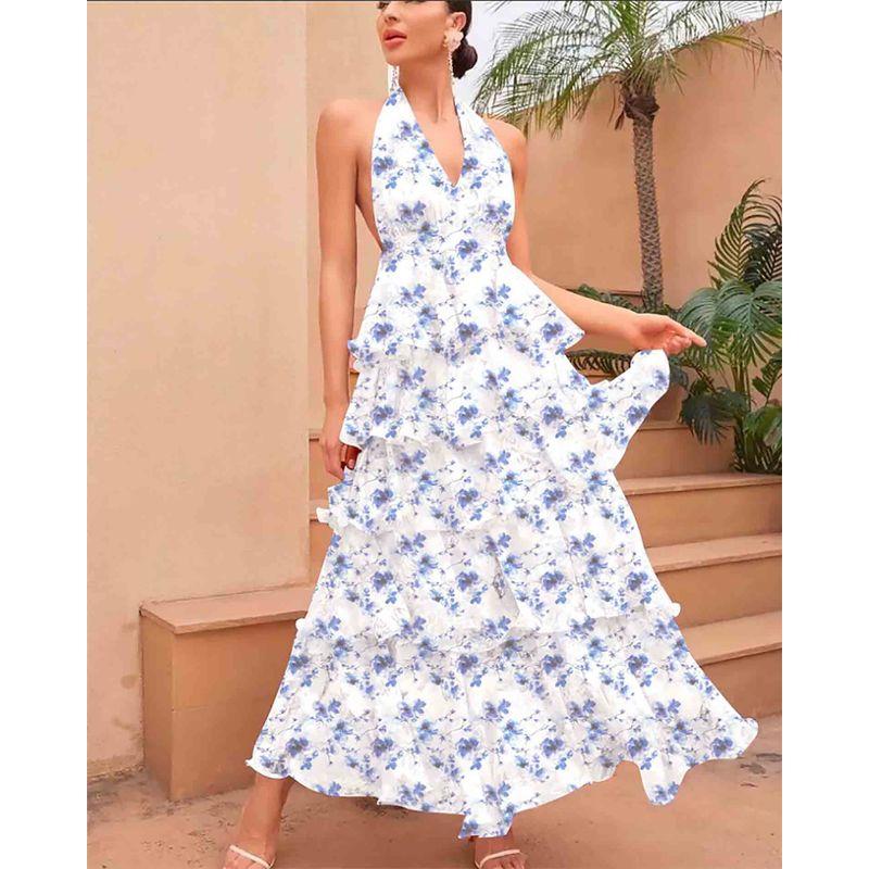 Multi Layer Dress Summer New European and American Women Fashion Sexy V-neck Sling Multi-Layer Print Dress White S
Multi Layer Dress Summer New European and American Women Fashion Sexy V-neck Sling Multi-Layer Print Dress White S