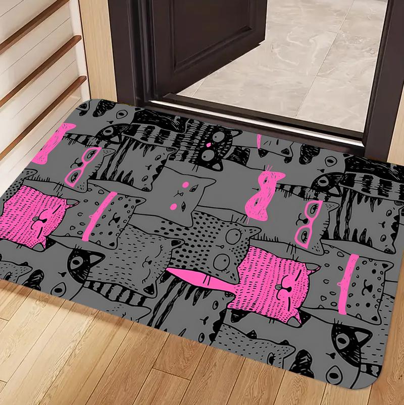 Cute Adorable Cartoon Cat Doormat Colorful Kitten Pattern Non Slip Absorbent Entryway Floor Mat for Front Door Home Decor 40x60cm
Cute Adorable Cartoon Cat Doormat Colorful Kitten Pattern Non Slip Absorbent Entryway Floor Mat for Front Door Home Decor 40x60cm