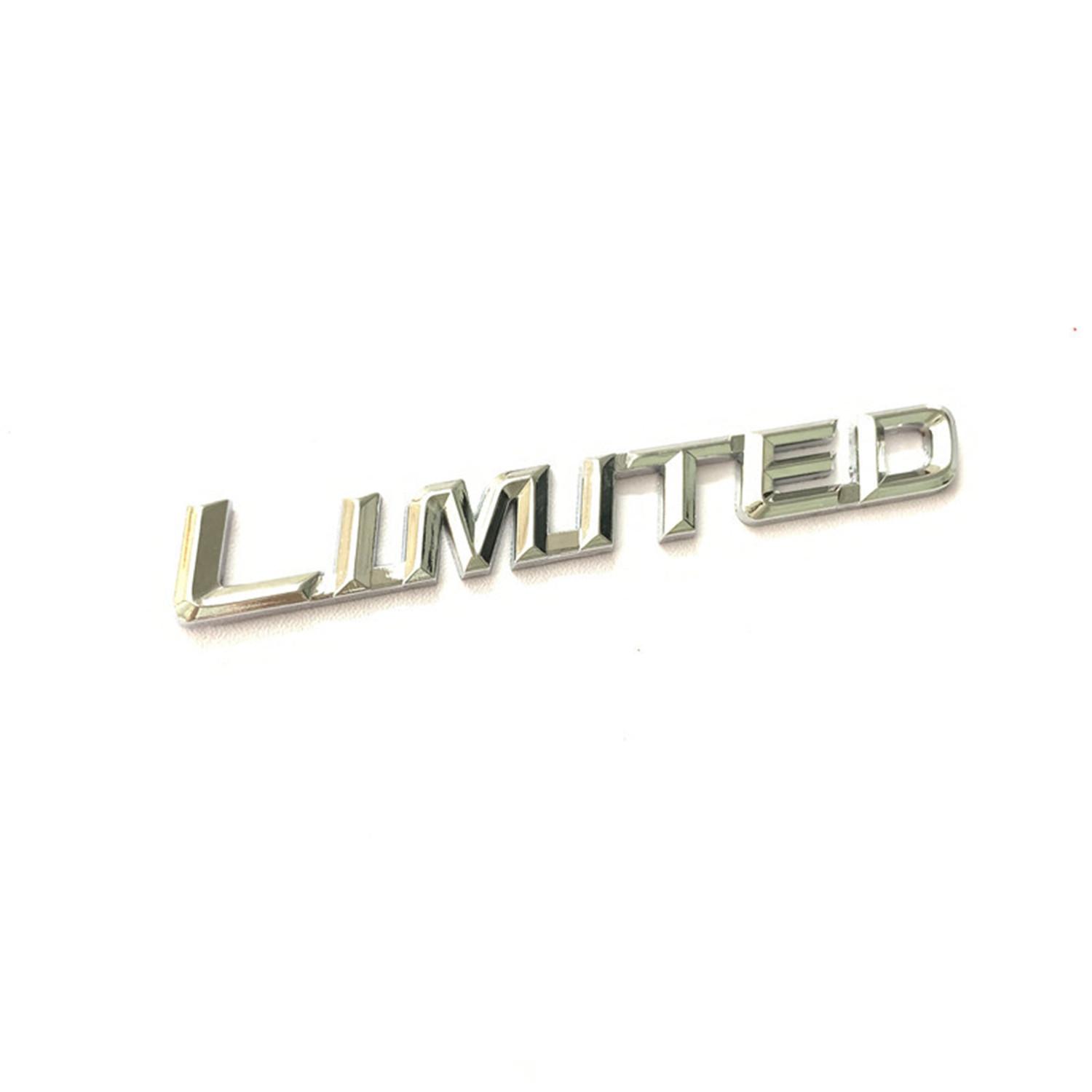 3D Metal Letters Logo Limited Emblem Car Fender Badge Rear Trunk Sticker for Toyota Highlander Jeep Limited Sticker Accessories
3D Metal Letters Logo Limited Emblem Car Fender Badge Rear Trunk Sticker for Toyota Highlander Jeep Limited Sticker Accessories