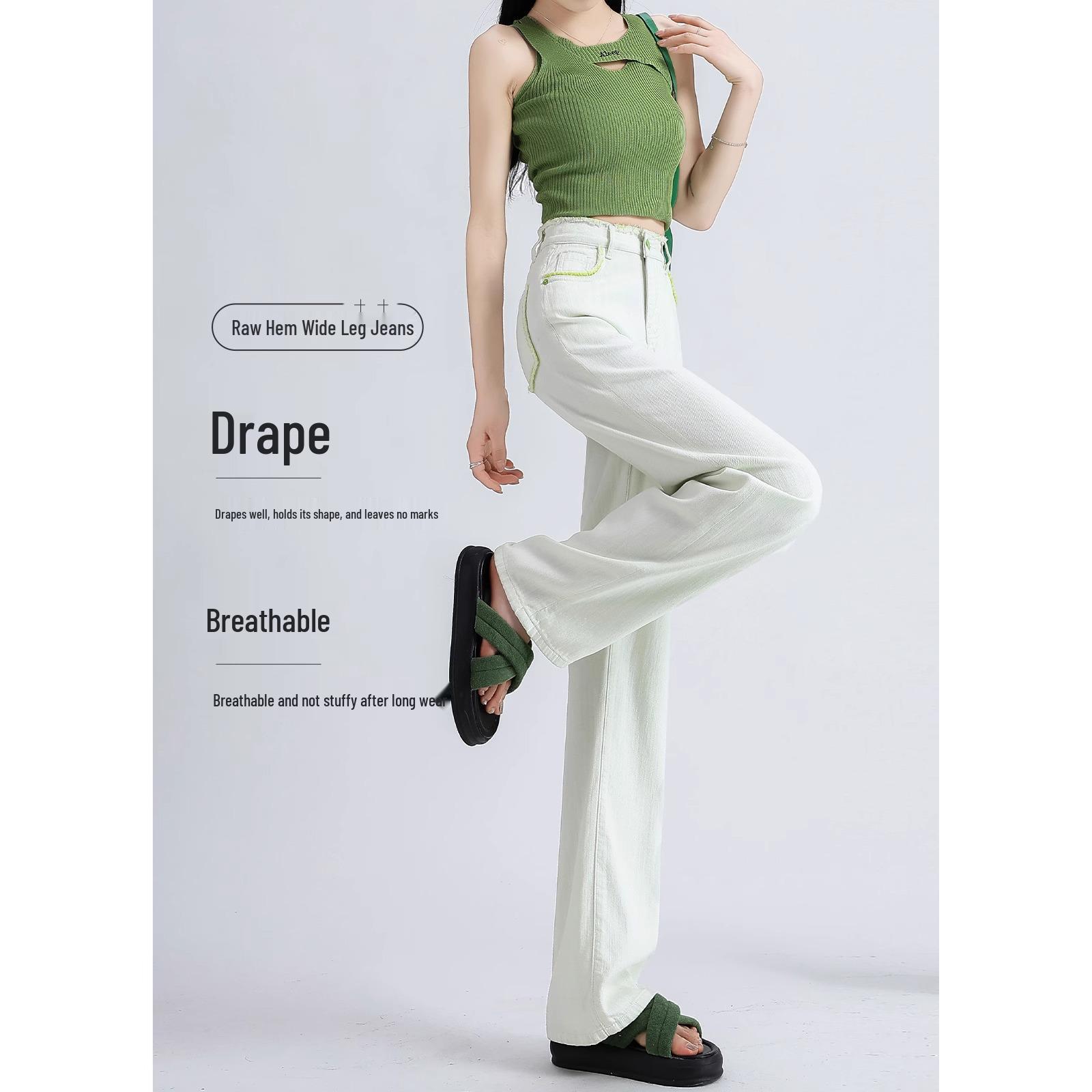 High-Waist Light Wash Wide-Leg Jeans with Frayed Edges (Summer 2025 Collection) 30 (Weight: 126-135 lbs)
High-Waist Light Wash Wide-Leg Jeans with Frayed Edges (Summer 2025 Collection) 30 (Weight: 126-135 lbs)