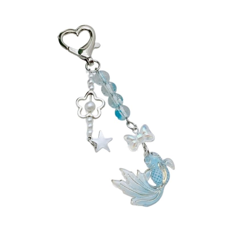 Trendy Acrylic Goldfish Charm Keychain with Star Bowknot Handmade Key Chain Versatile Keyring for Fashion Enthusiasts 1 синий
Trendy Acrylic Goldfish Charm Keychain with Star Bowknot Handmade Key Chain Versatile Keyring for Fashion Enthusiasts 1 синий