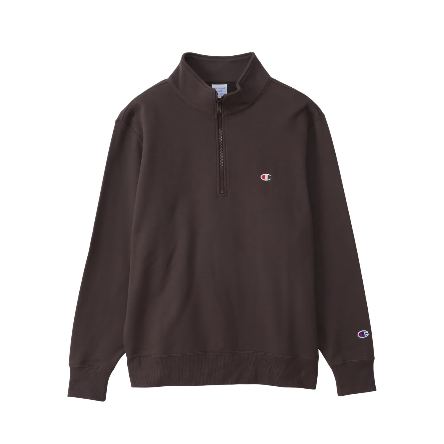 Champion Half Zip Long Sleeve with Embroidered Chocolate Men s Sweatshirt, Logo, C3-B020, шоколадный
Champion Half Zip Long Sleeve with Embroidered Chocolate Men s Sweatshirt, Logo, C3-B020, шоколадный