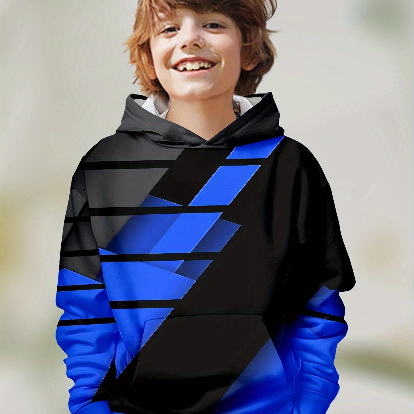 Толстовка с длинными рукавами для мальчиков с креативным геометрическим узором и 3D-принтом, оставайтесь стильными и уютными 160
Толстовка с длинными рукавами для мальчиков с креативным геометрическим узором и 3D-принтом, оставайтесь стильными и уютными 160