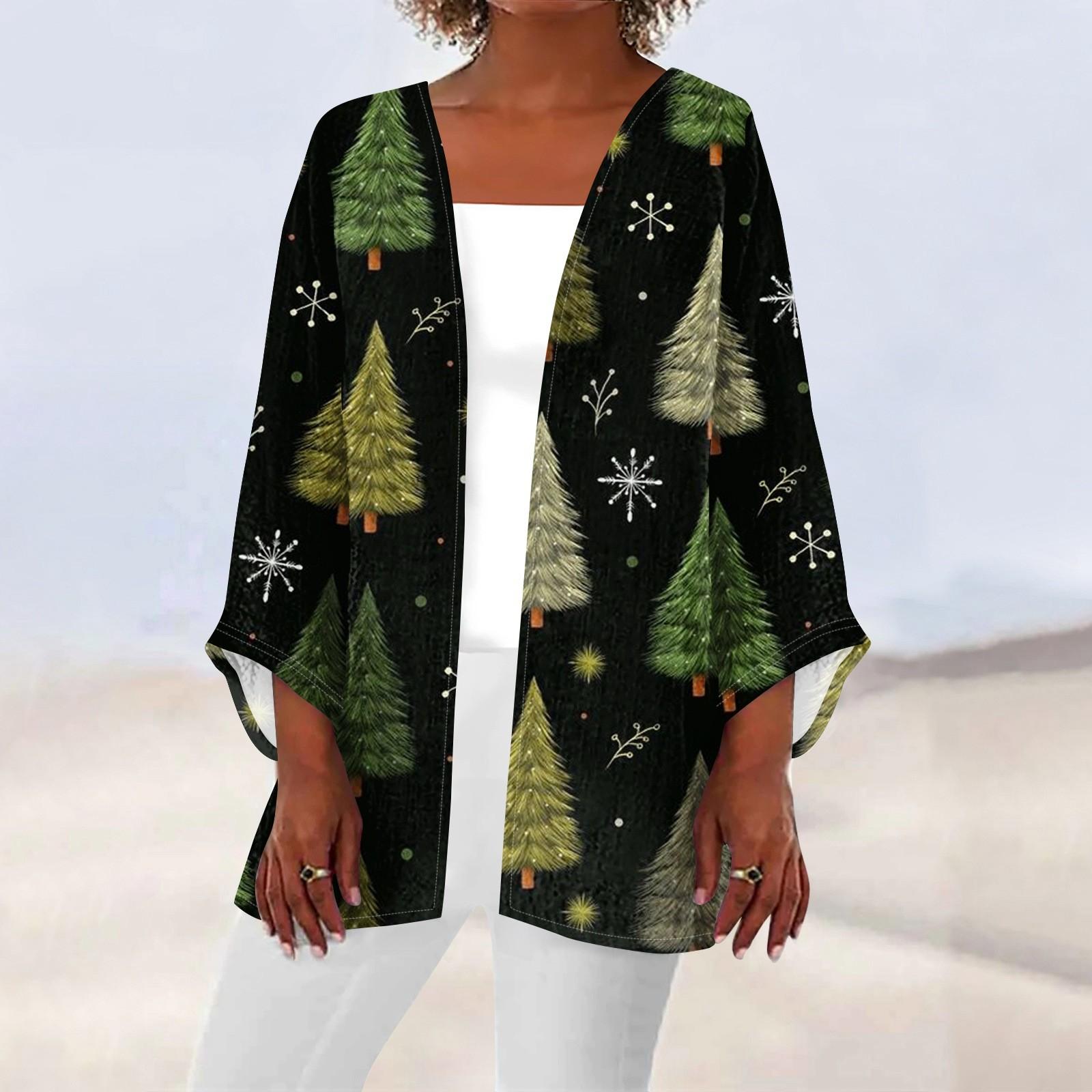 Женская повседневная мода с рождественским принтом легкая куртка средней длины кардиган M
Женская повседневная мода с рождественским принтом легкая куртка средней длины кардиган M