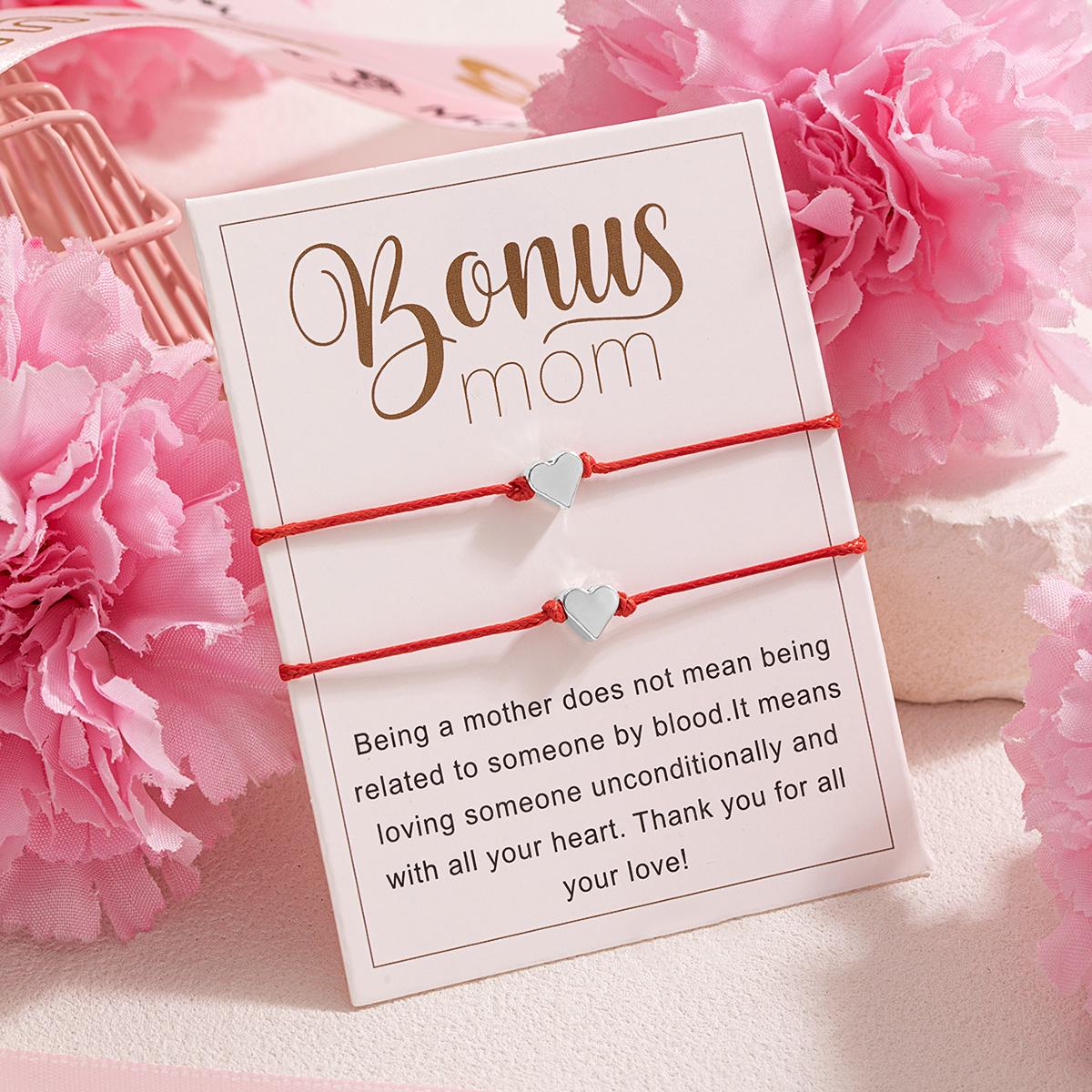 2 elegant and simple peach heart hand woven colorful rope bracelets, Mother s Day card bracelet
2 elegant and simple peach heart hand woven colorful rope bracelets, Mother s Day card bracelet