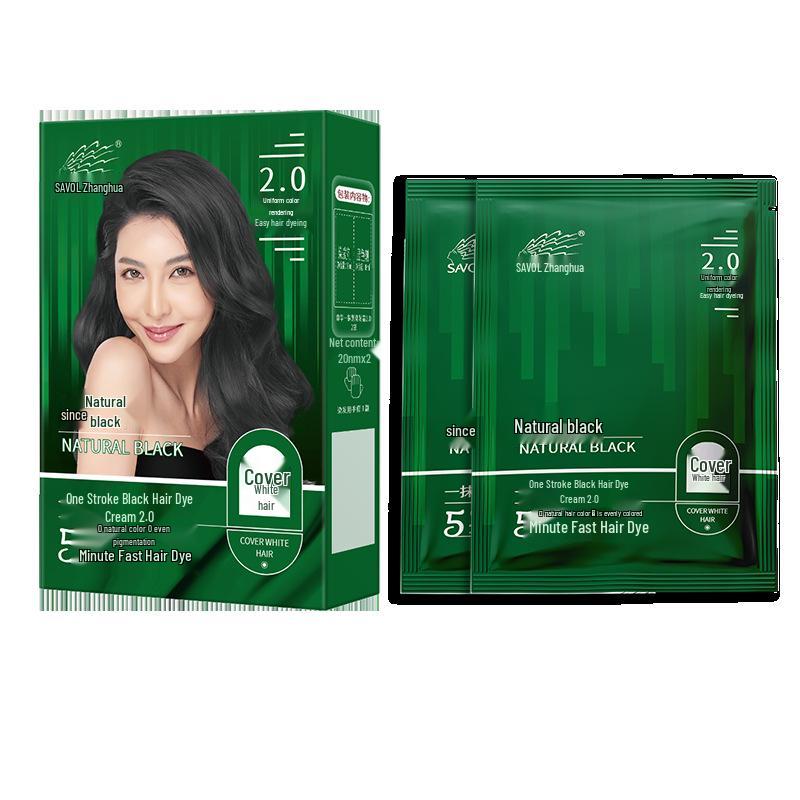 Men s Fashion One-Step Black Hair Dye - Zhanghua New Product Dye 10ml + Developer 10ml ×2 bags
Men s Fashion One-Step Black Hair Dye - Zhanghua New Product Dye 10ml + Developer 10ml ×2 bags