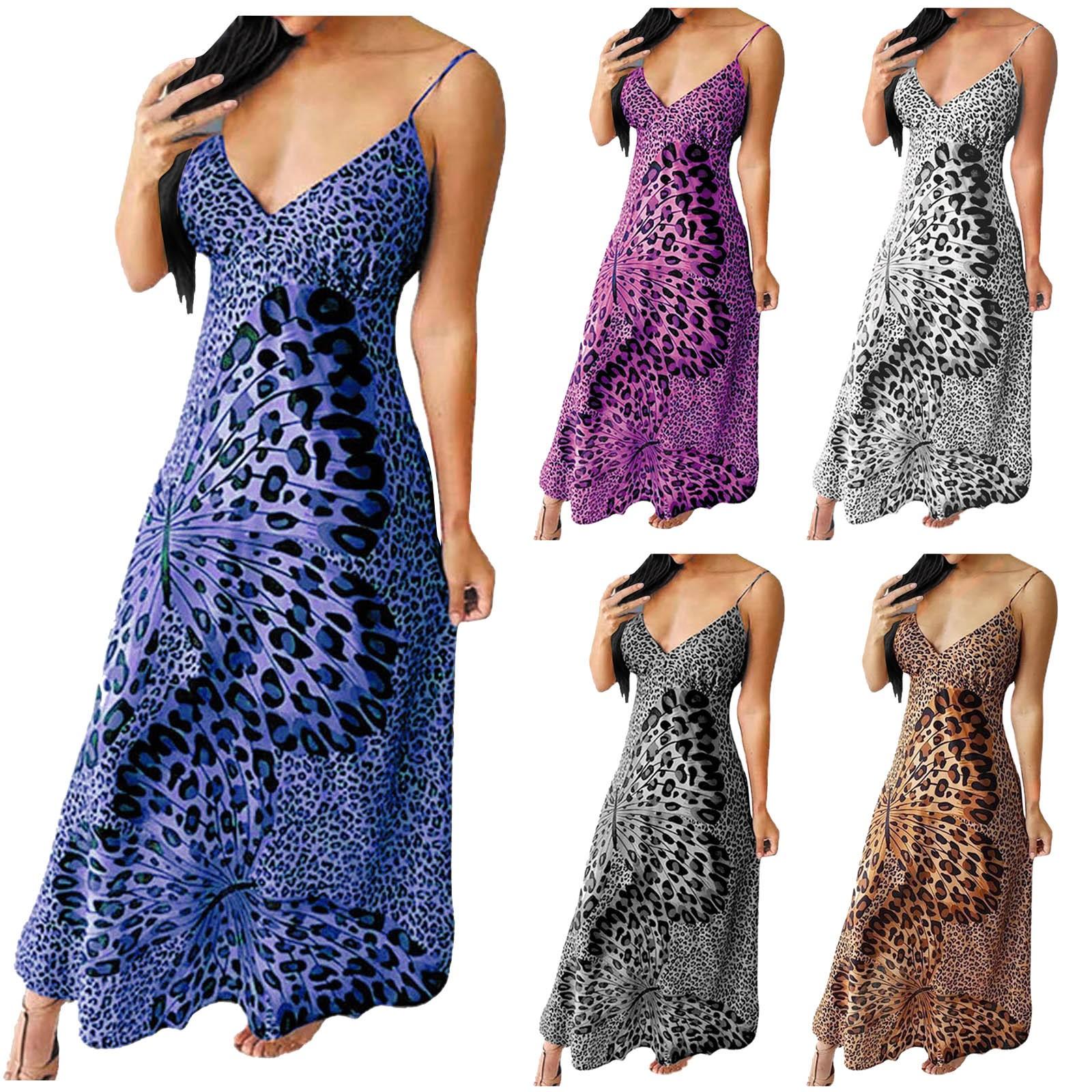 Women s Fashion Casual Suspender Leopard Print Butterfly Print Dress V-neck Sleeveless Leggings Dress
Women s Fashion Casual Suspender Leopard Print Butterfly Print Dress V-neck Sleeveless Leggings Dress
