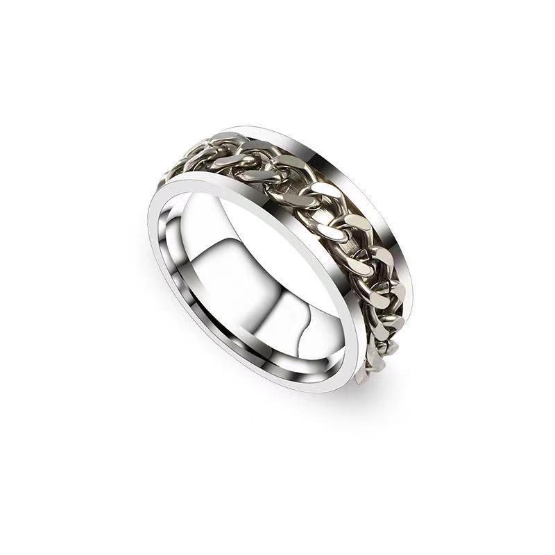 Men s Titanium Steel Rotating Chain Ring – Unique Bottle Opener and Dance Accessory Silver No.8
Men s Titanium Steel Rotating Chain Ring – Unique Bottle Opener and Dance Accessory Silver No.8