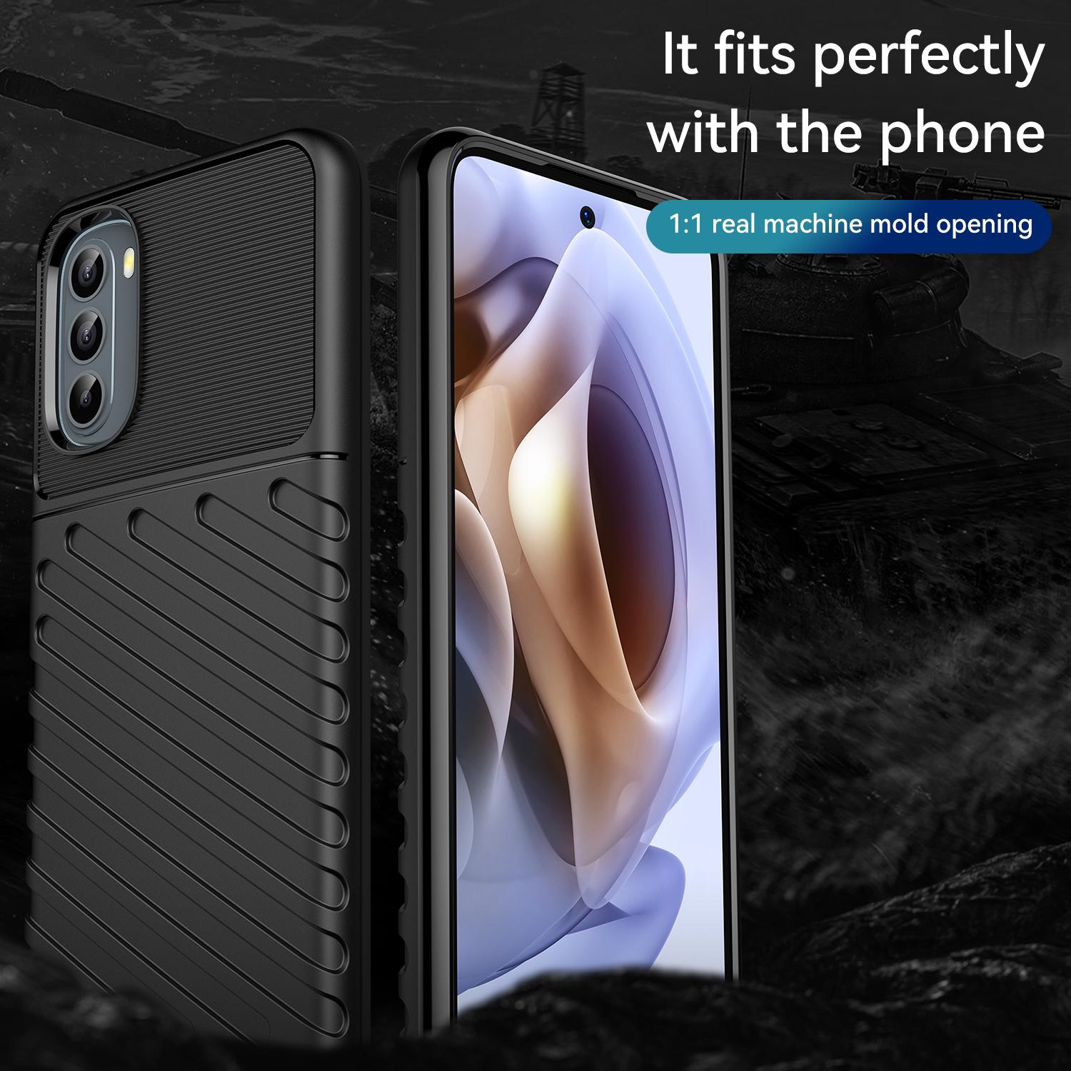 Thunder Series Twill Texture Soft TPU Phone Case Thickened Strong Protection Anti-Drop Cover for Motorola Moto G31/Moto G41 Black
Thunder Series Twill Texture Soft TPU Phone Case Thickened Strong Protection Anti-Drop Cover for Motorola Moto G31/Moto G41 Black