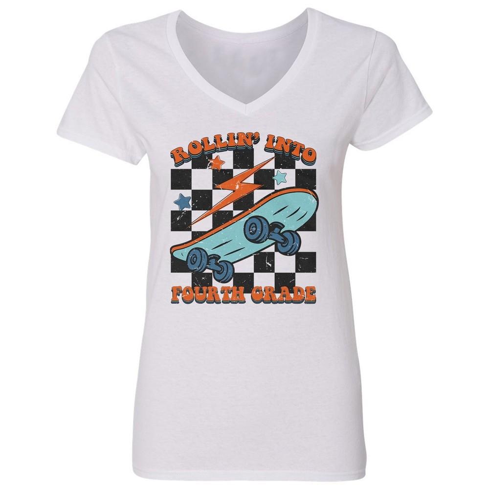 Rollin Into 4th Grade - Back to School Funny Retro Ladies V-Neck Tshirt Unisex T-Shirt XXL
Rollin Into 4th Grade - Back to School Funny Retro Ladies V-Neck Tshirt Unisex T-Shirt XXL