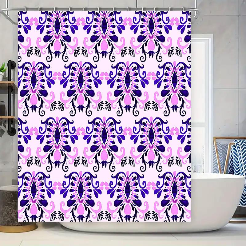 Elegant Damask Bath Shower Curtain Pink Purple Black White Decorative Fabric Waterproof Home Bathroom Hanging Linen Tiers Set To W60H190(CM)-1 Pcs
Elegant Damask Bath Shower Curtain Pink Purple Black White Decorative Fabric Waterproof Home Bathroom Hanging Linen Tiers Set To W60H190(CM)-1 Pcs