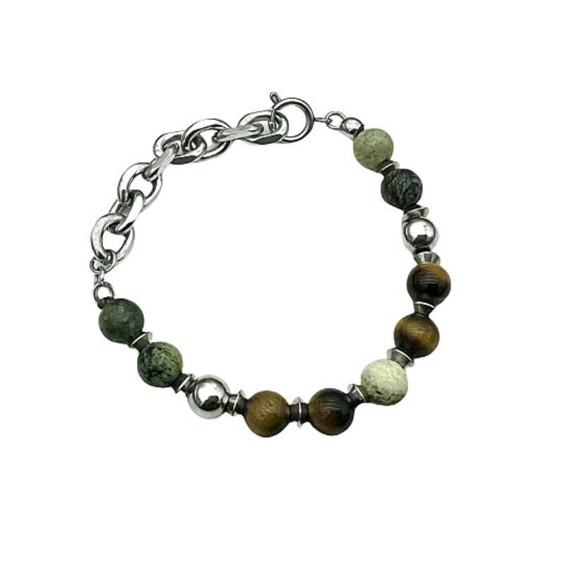 Gage Unique Hiphop Inspired Natural Stone Wrist Accessory For Men And Women With Coldstyle Titanium Steel
Gage Unique Hiphop Inspired Natural Stone Wrist Accessory For Men And Women With Coldstyle Titanium Steel