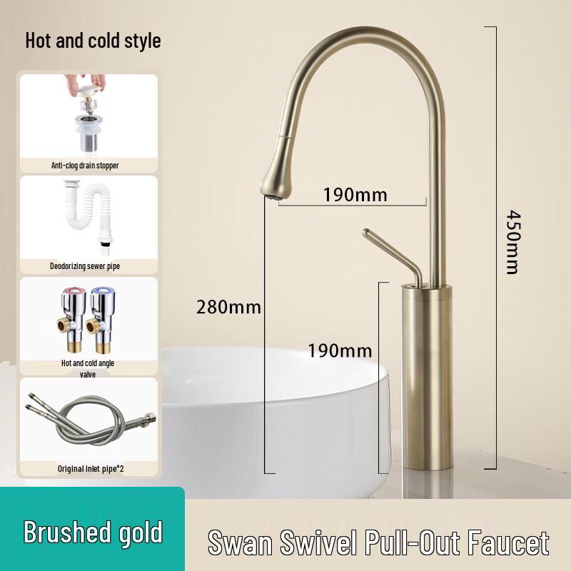 TLXT Swan Pull-Out Kitchen Faucet
TLXT Swan Pull-Out Kitchen Faucet