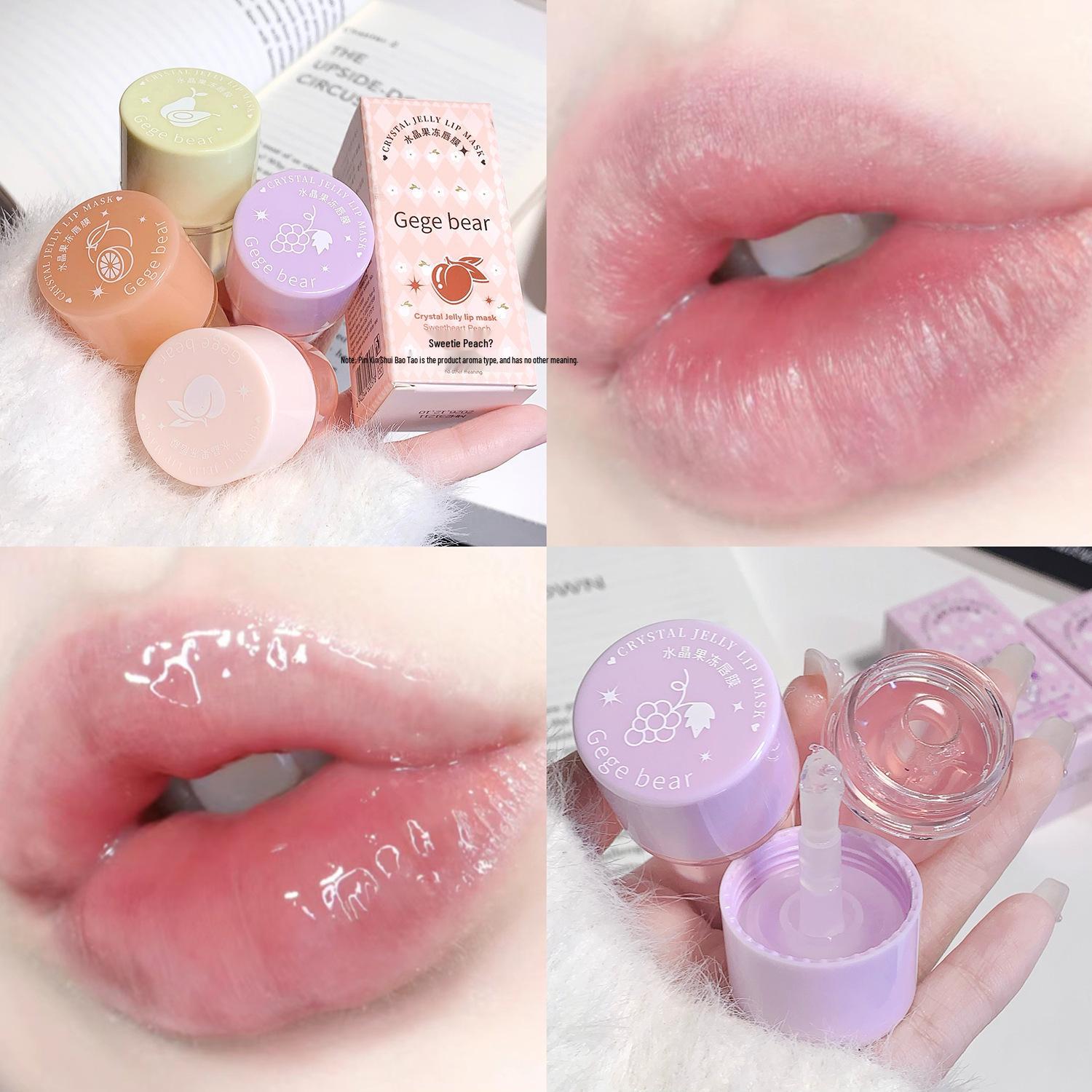 Gege Bear Crystal Jelly Lip Mask: Moisturizing, Hydrating, Anti-Chapping for Autumn/Winter. Lightens Lip Lines. Great as Lipstick Base or Lip Balm.
Gege Bear Crystal Jelly Lip Mask: Moisturizing, Hydrating, Anti-Chapping for Autumn/Winter. Lightens Lip Lines. Great as Lipstick Base or Lip Balm.