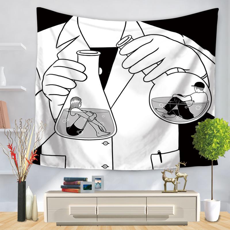Креативный полиэстер прямоугольный гобелен для гостиной в стиле поп-арт, домашний декор для спальни, украшение фона, черно-белый настенный гобелен 100X75CM
Креативный полиэстер прямоугольный гобелен для гостиной в стиле поп-арт, домашний декор для спальни, украшение фона, черно-белый настенный гобелен 100X75CM