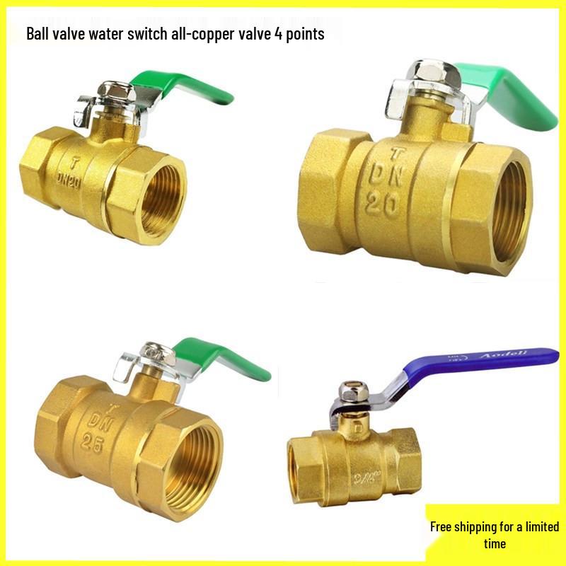 High-Temp Resistant Copper Ball Valve, DN15 (1/2 ) and DN20 (3/4 ), 1 Copper Ball Valve, Full Bore Water Switch. DN15 (4 points, 98g)
High-Temp Resistant Copper Ball Valve, DN15 (1/2 ) and DN20 (3/4 ), 1 Copper Ball Valve, Full Bore Water Switch. DN15 (4 points, 98g)