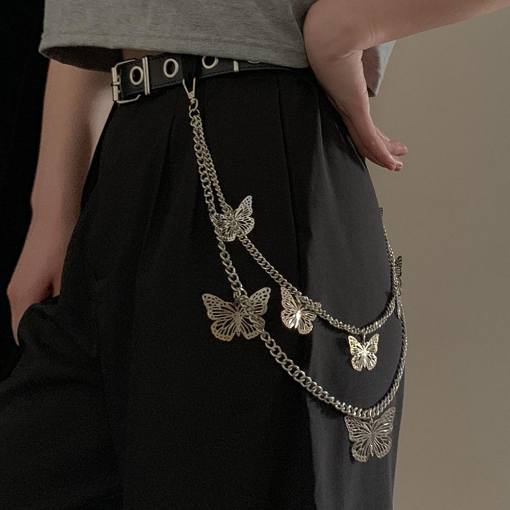 Double Layers Punk Butterfly Women Men Belly Chain Fashion Jewelry Waist Chain Jeans Pants Chain
Double Layers Punk Butterfly Women Men Belly Chain Fashion Jewelry Waist Chain Jeans Pants Chain